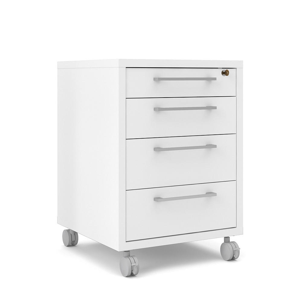 ROLLCONTAINER Weiß - Weiß, Holzwerkstoff (48/68/49cm) - ebuy24