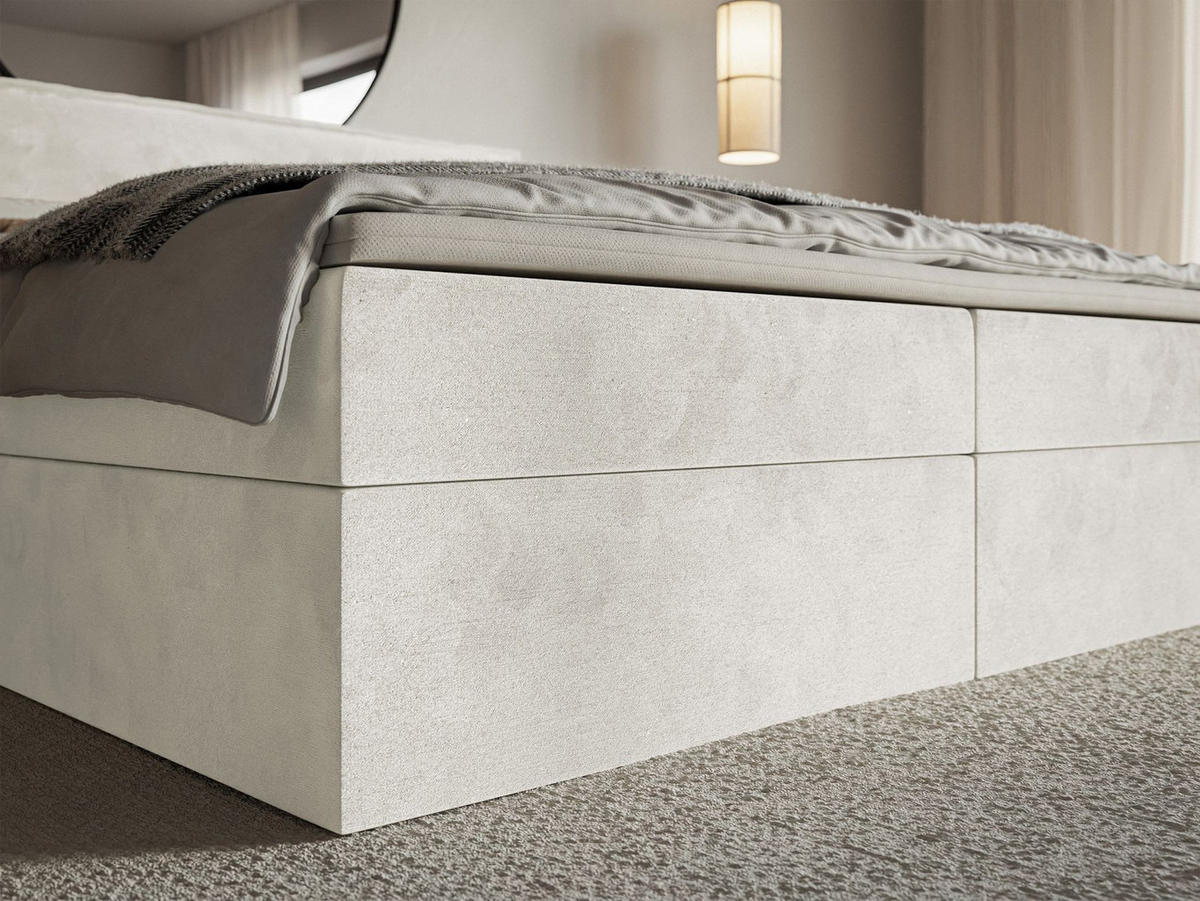 BOXBETT Softie Greige Velours wasserabweisend 140x200 cm - Taupe, Textil (140/200cm) - Selsey