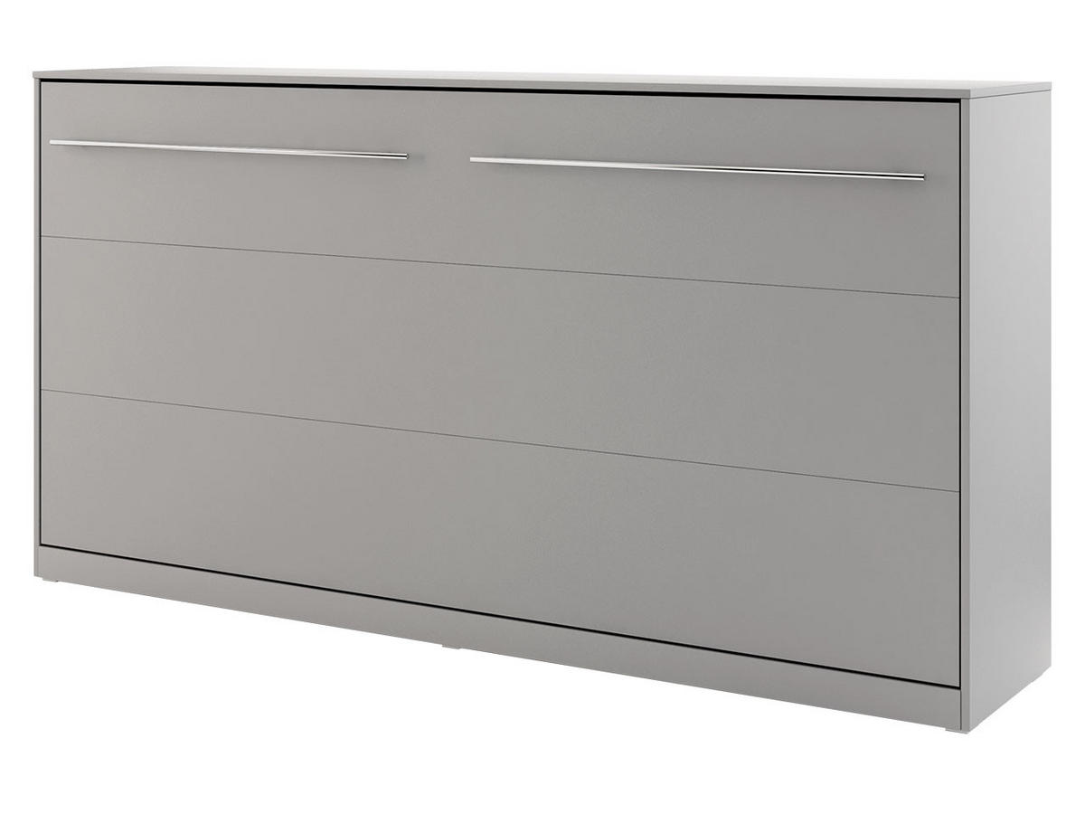 SCHRANKBETT Concept Pro II Horizontal - Grau, Holzwerkstoff (90/200cm) - MIRJAN24