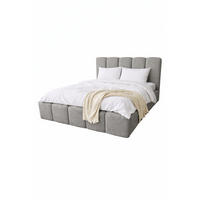 POLSTERBETT CLOUDY mit Bettkasten 180x200,Doppelbett,Lattenrost,Boxspringbett-Optik,ohne Matratze,Schlafzimmer-Grau - Grau, Holz (180/200cm) - Furnistar
