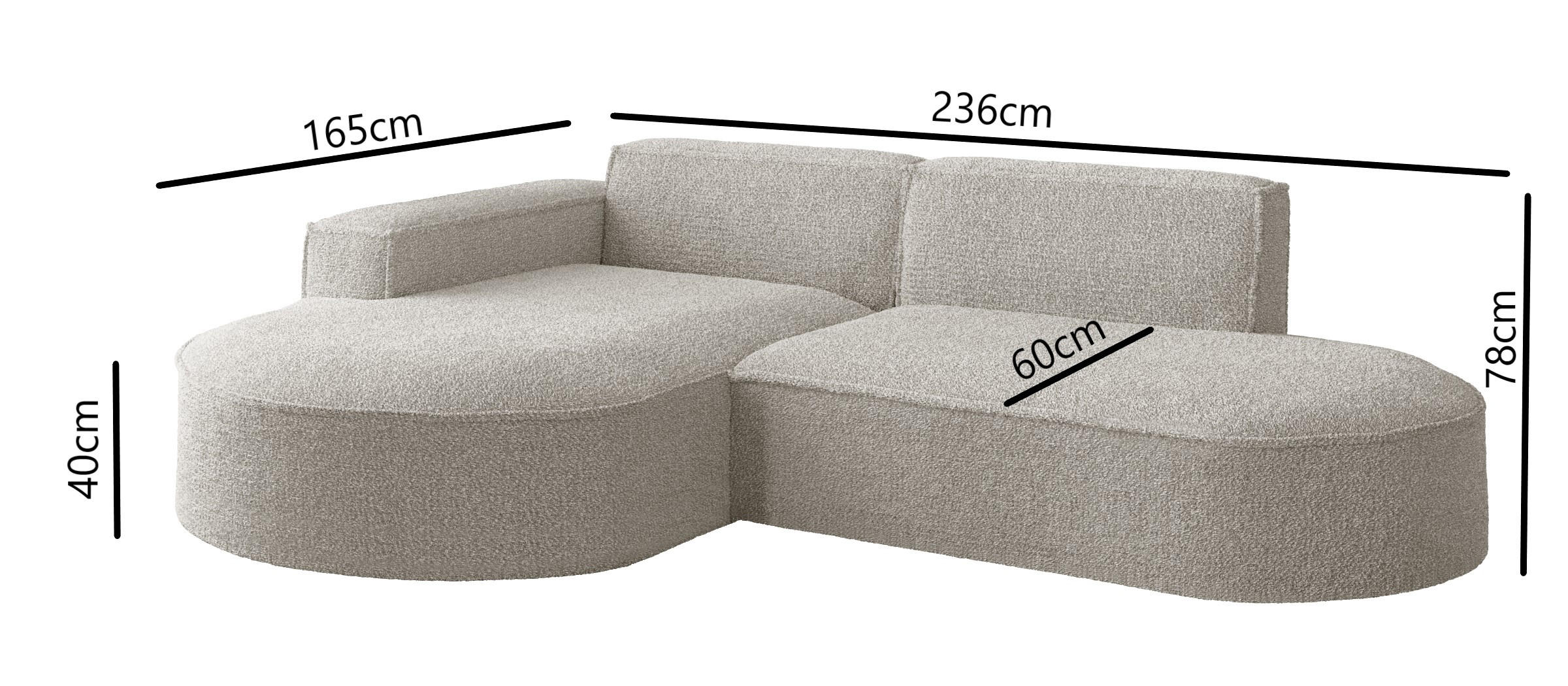 Thumbnail - Kaiser Möbel Ecksofa, Hellgrau, Holz, einzeln stellbar, L-Form, 236x165 cm, Wohnzimmer, Sofas & Couches, Wohnlandschafte...