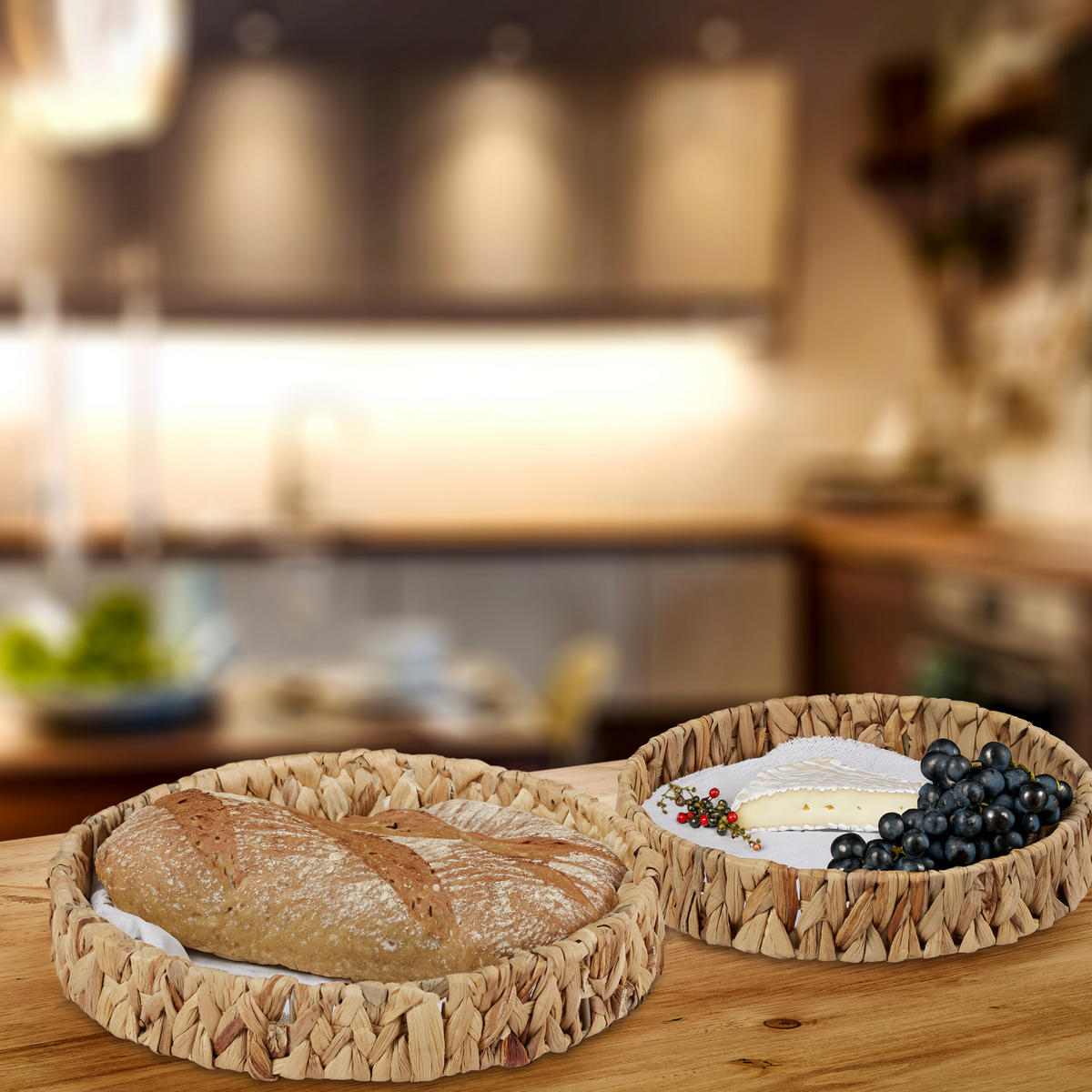 2XOVOCNÁ miska - viacfarebná, textil (5cm) - Relaxdays