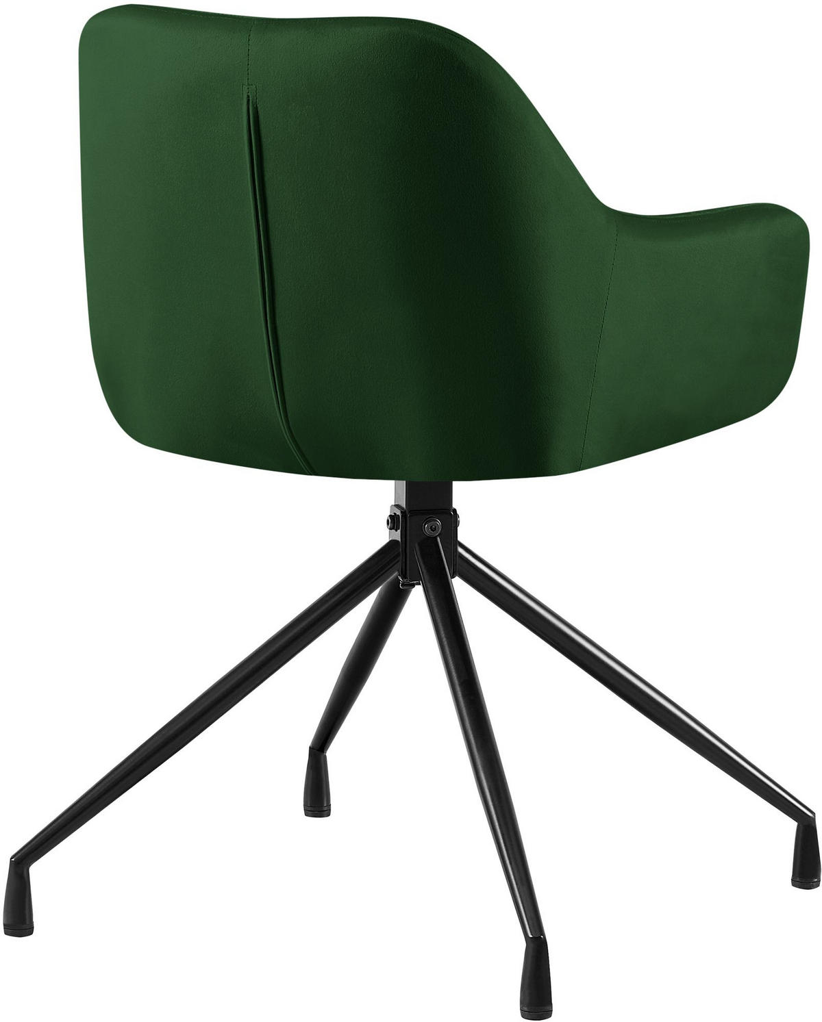 ARMLEHNENSTUHL 2 Samt Grün - Schwarz/Grün, Textil/Metall (58/81/58cm) - CLP