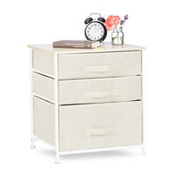 SCHUBLADENBOX - Creme, Holzwerkstoff/Textil (48/53/40cm) - Relaxdays