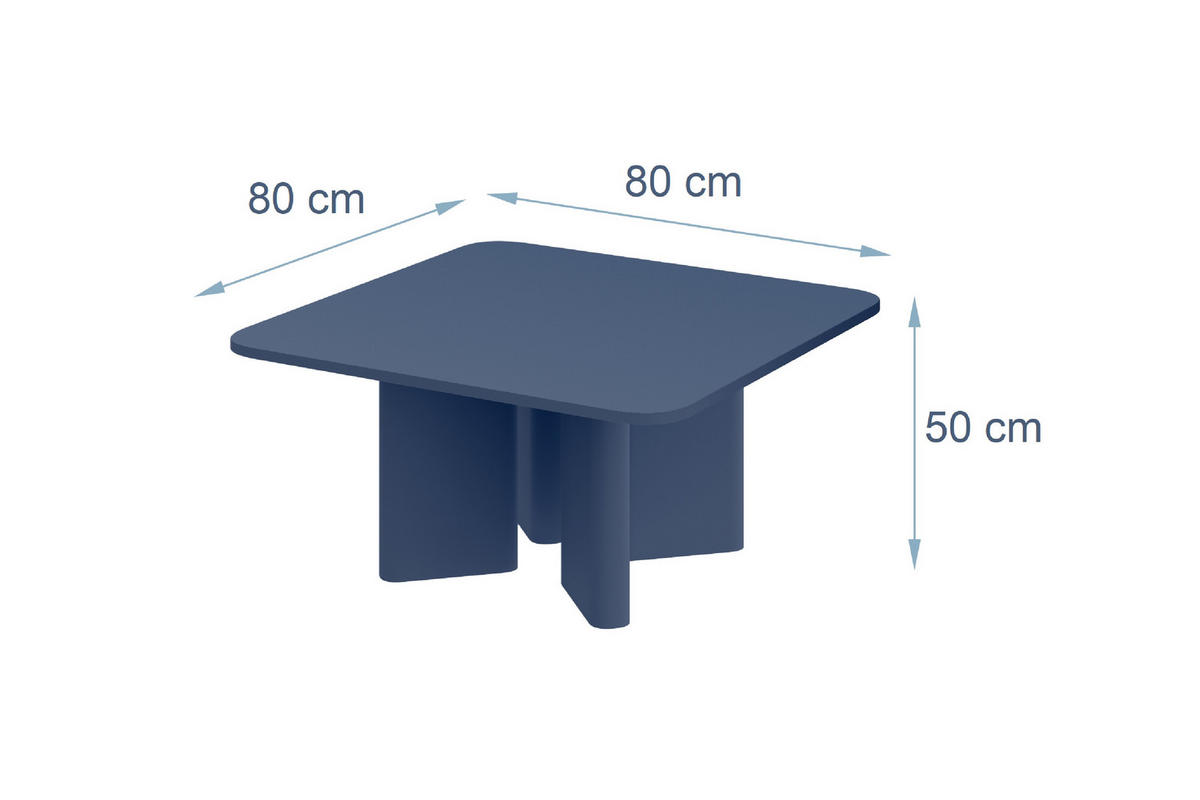 COUCHTISCH quadratisch Marmor dunkel Weiß Hochglanz 80/80/50 cm - Weiß Hochglanz/Grau, Holzwerkstoff (80/80/50cm) - designimpex