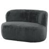 1,5-SITZER SOFA - Blaugrau/Schwarz, Kunststoff/Textil (134/75/84cm) - home24