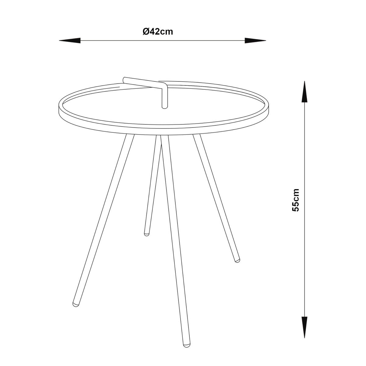 GARTEN-BEISTELLTISCH Fosen - Schwarz, Metall (42/42/55cm) - [en.casa]