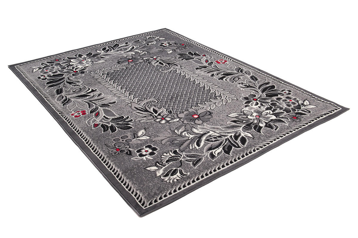 TEPPICH DREAM Rot Dunkelgrau 300/400 cm - Dunkelgrau/Rot, Textil (300/400cm) - Tapiso