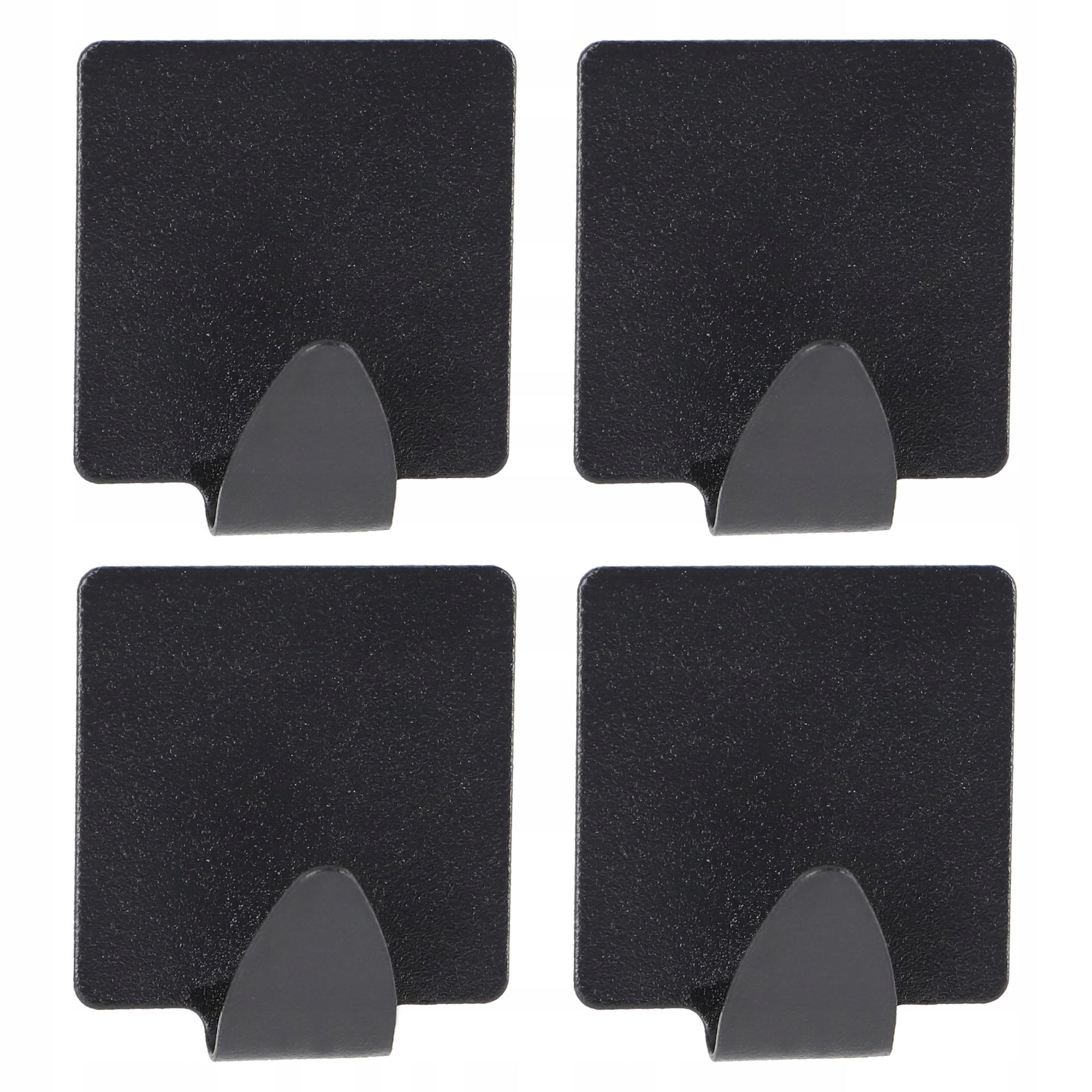 BADEZIMMER-AUFHÄNGER 4 Stück. - Schwarz, Metall (4/4cm) - KADAX