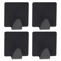 BADEZIMMER-AUFHÄNGER 4 Stück. - Schwarz, Metall (4/4cm) - KADAX
