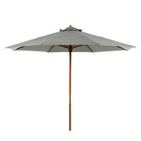 SONNENSCHIRM - Grau - Grau, Holz/Textil (270/270cm) - home24