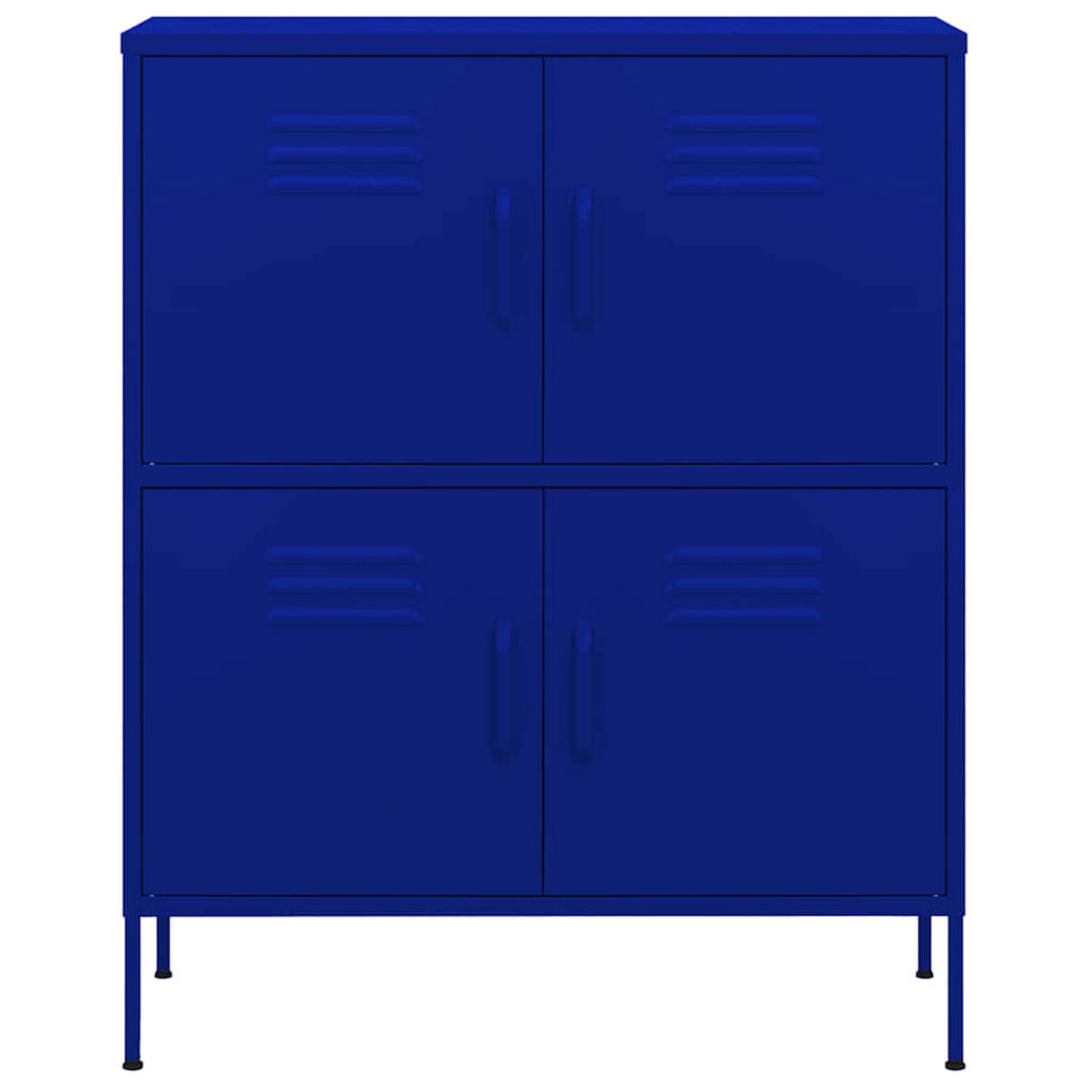 LAGERSCHRANK Marineblau 80/35/101,5 Cm Stahl - Blau, Metall (35/101.5/80cm) - vidaXL