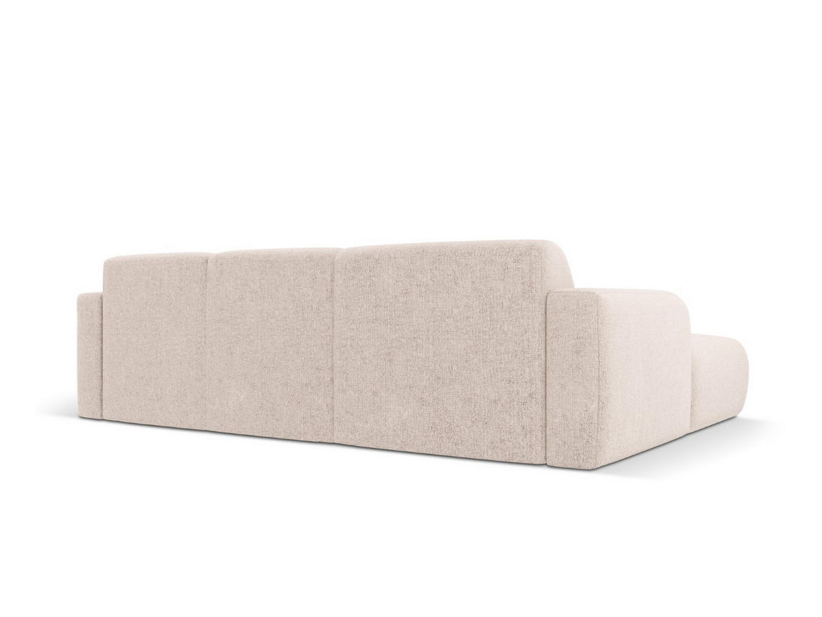 ECKSOFA links Molino aus Chenille-Stoff beige 4 Sitzplätze - Beige, Textil (170/250cm) - Micadoni