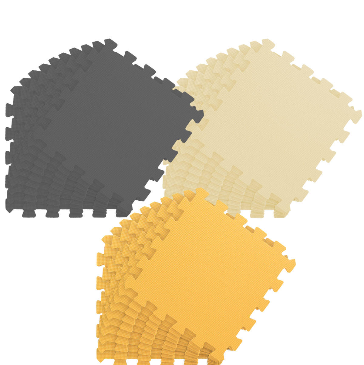 SPIELMATTE ab Null - 270/90 cm Puzzlematte Grau - Multicolor, Kunststoff (30/30cm) - Littletom