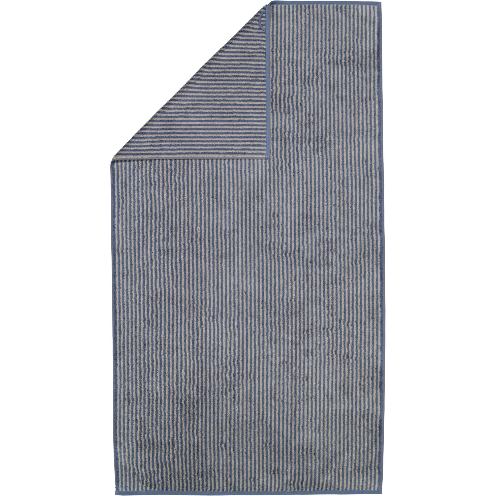 DUSCHTUCH TWO-TONE STRIPES 480 NACHTBLAU - 10 - Blau, Textil (80/150cm) - Cawoe