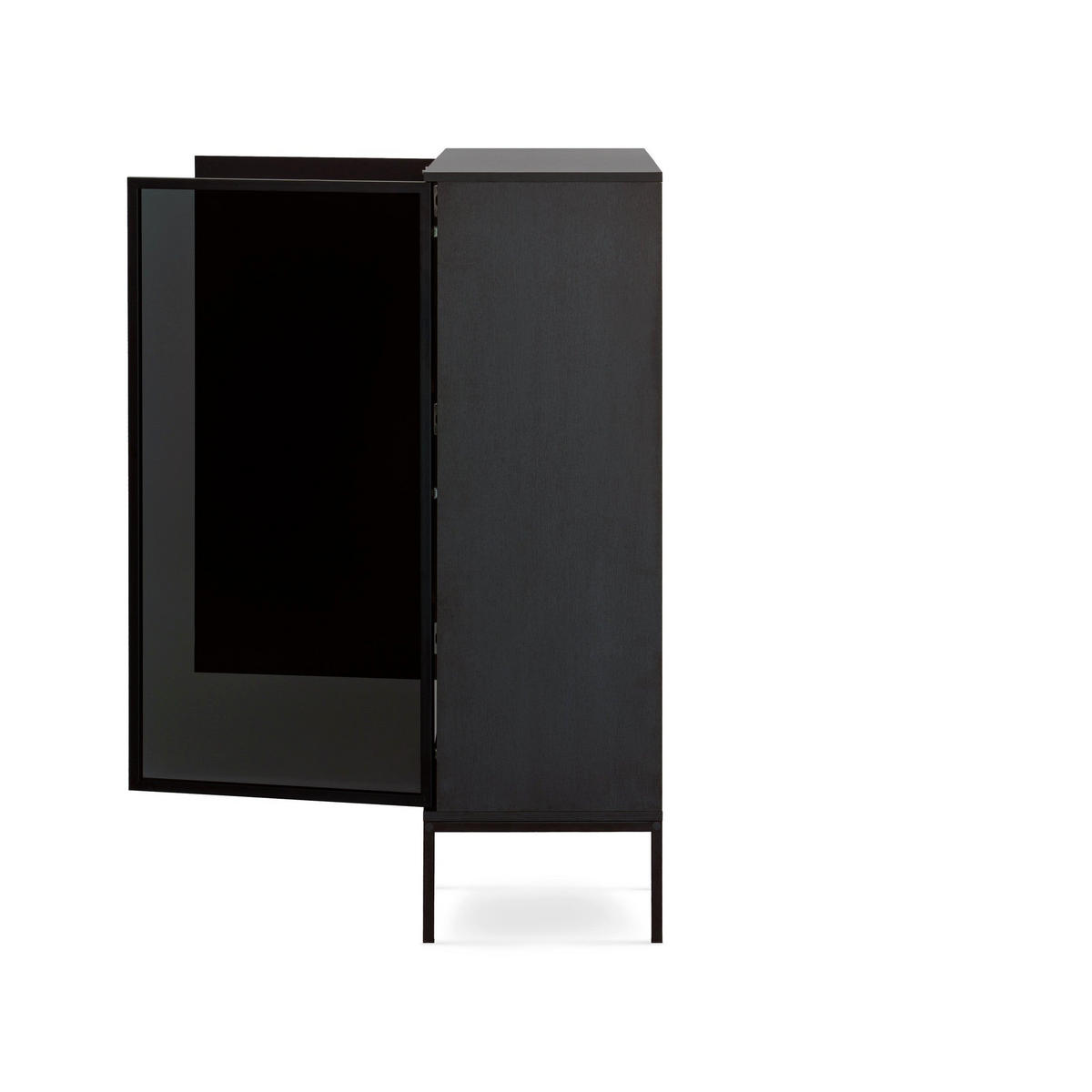 KOMMODE Lampy Schwarz - Schwarz, Holzwerkstoff (104/126/39cm) - Pillovely