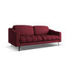 3-SITZER SOFA Chenille Stoff Rot - Rot/Weinrot, Textil/Metall (202/80/95cm) - Makamii
