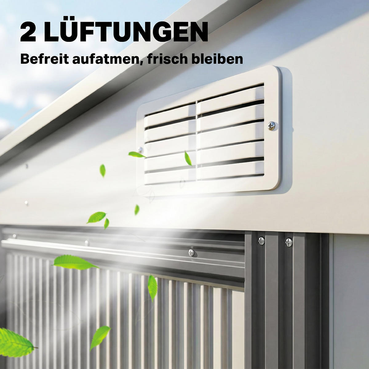 GARTENHAUS aus Stahl Weiß - Weiß, Metall (206.5/181/154cm) - Outsunny