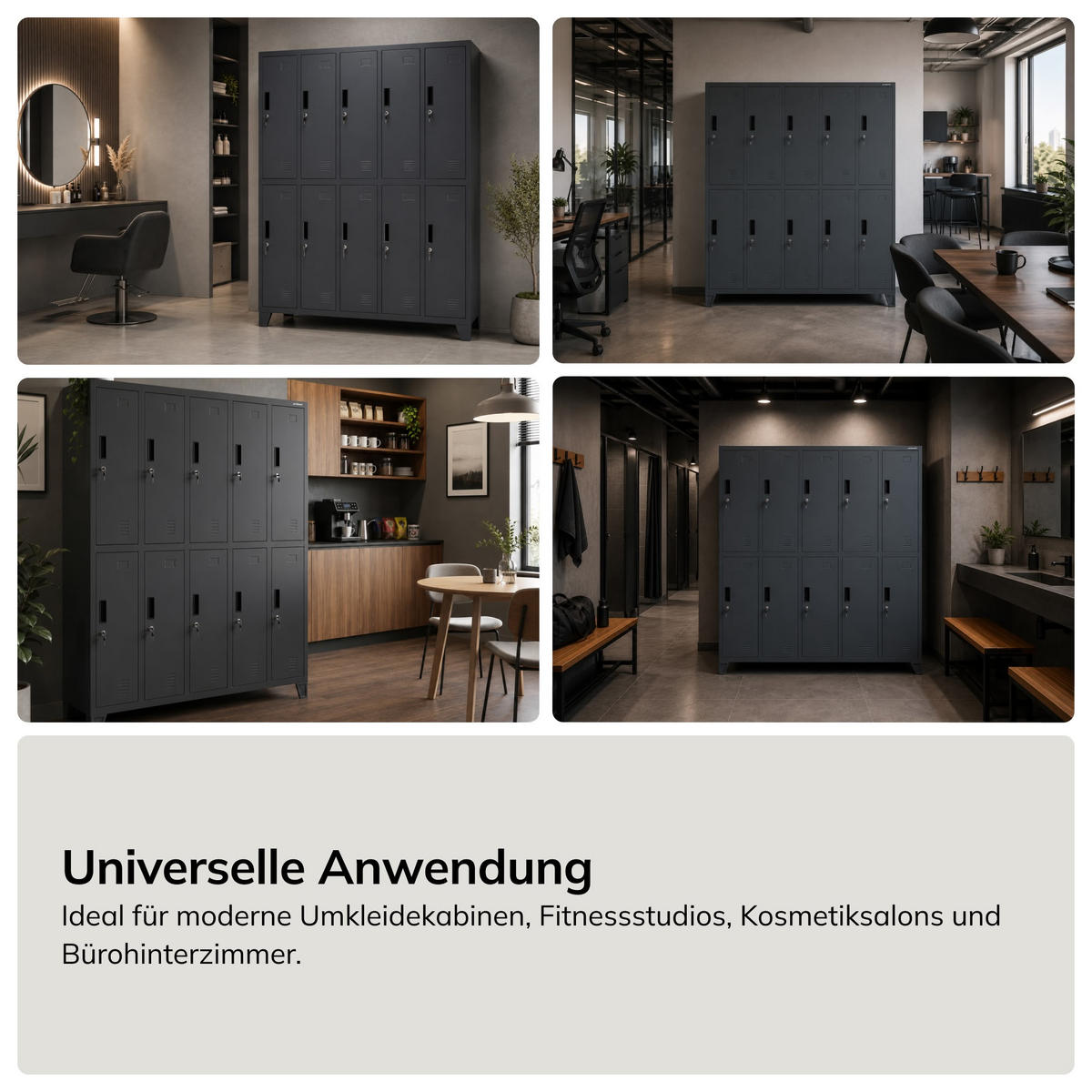 SCHLIESSFACHSCHRANK Bartek - Anthrazit, Metall (136/172/45cm) - Jan Nowak