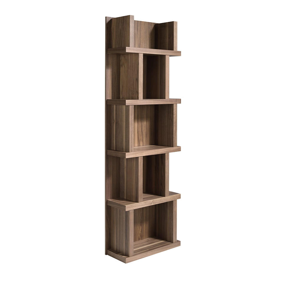 REGAL Rechteckig Walnuss 60/28/190 cm - Walnussfarben, Holz (60/190/28cm) - ANGEL CERDA