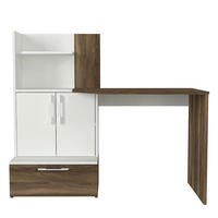 SCHREIBTISCH Padora Walnuss Weiß - Walnussfarben/Weiß, Holzwerkstoff (60/131/115cm) - moebel17