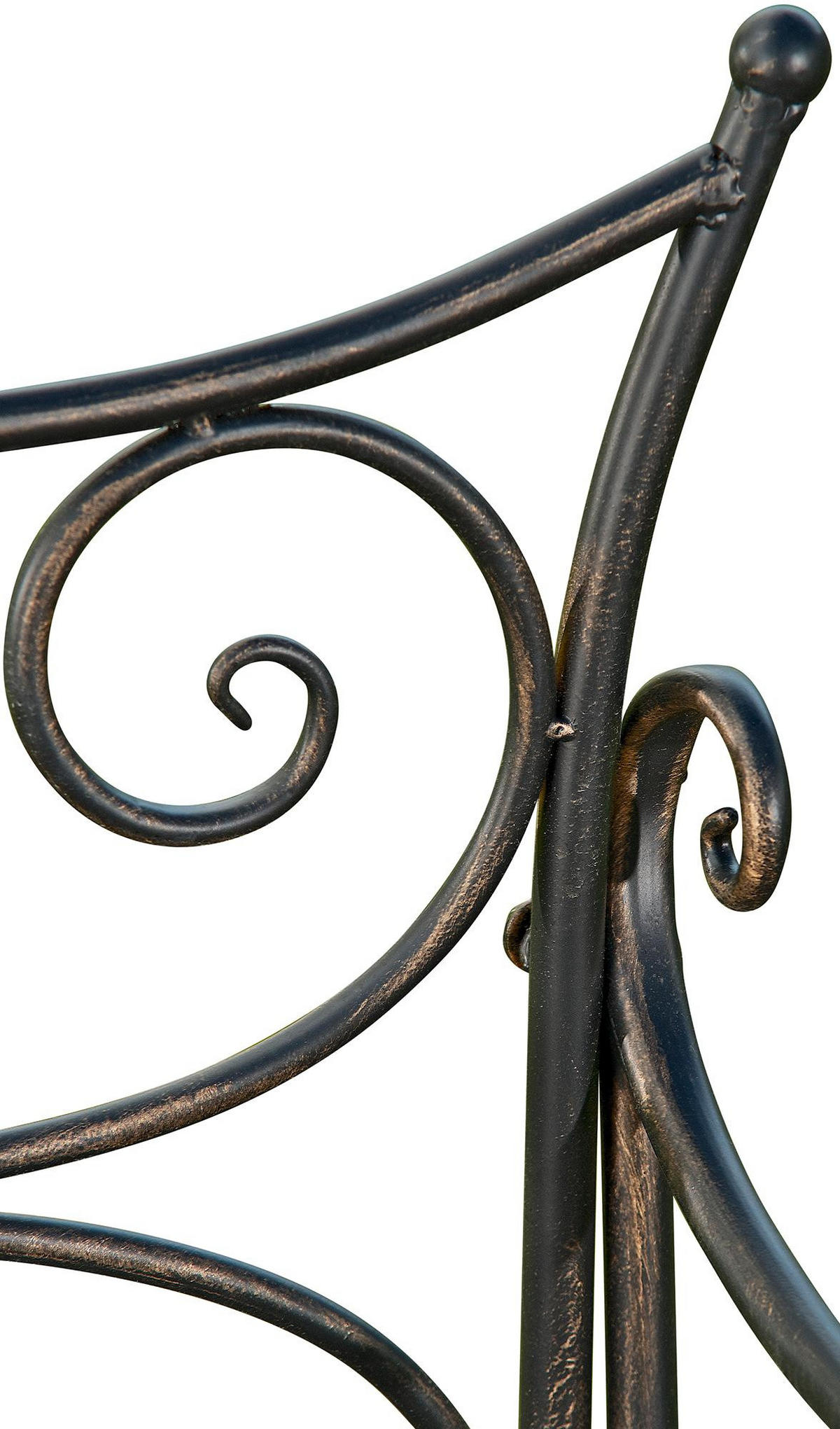 GARTENBANK Todor Metall Bronze 113x47x89cm Metallbank - Bronzefarben, Metall (113/89/47cm) - DELUKE