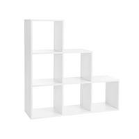 TREPPENREGAL BÜCHERREGAL - Weiß, Holzwerkstoff (97.5/29/97.5cm) - Hansiro