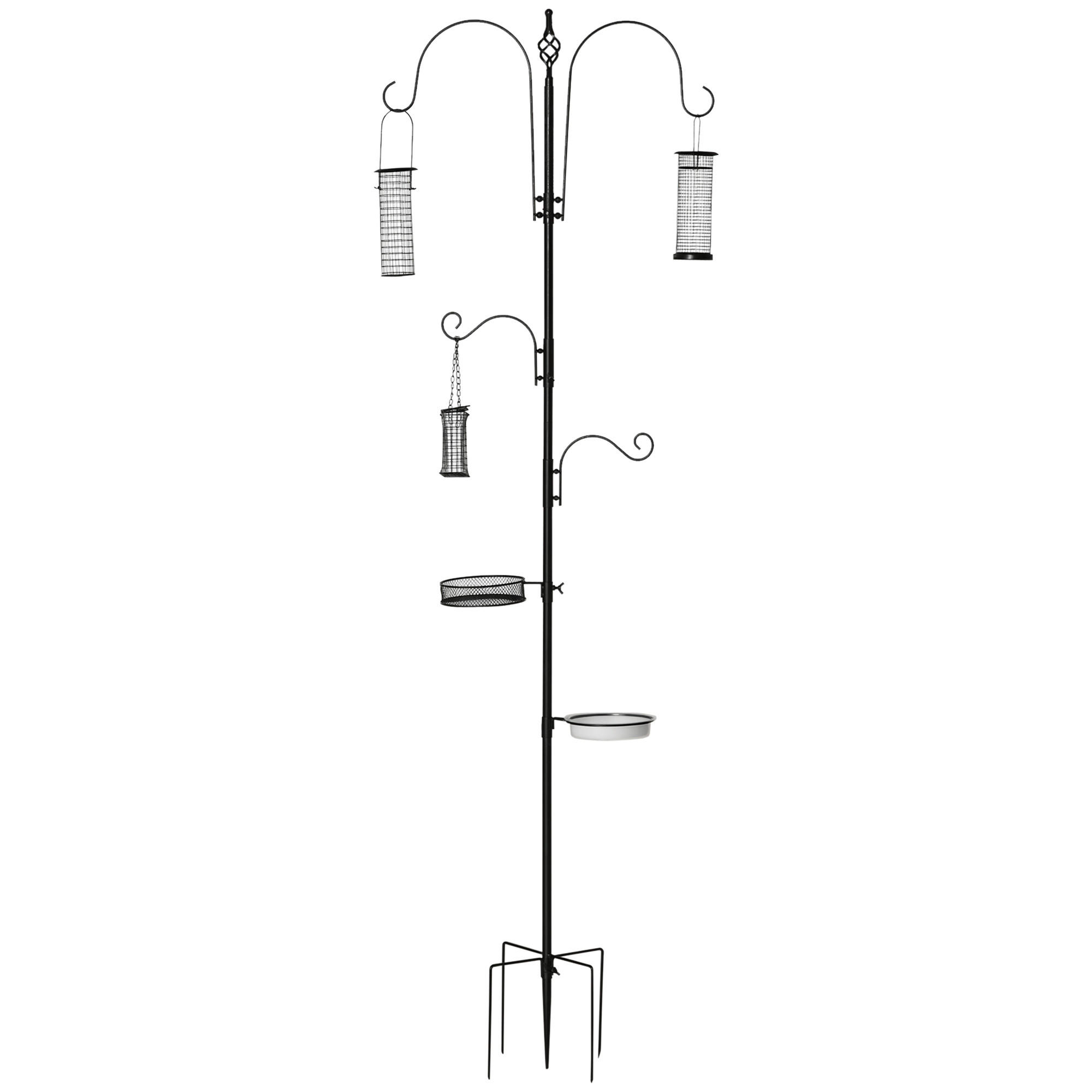 VOGELFUTTERSTATION DE-10737 Schwarz - Schwarz, Metall (54.5/208/54.5cm) - ComfortXL