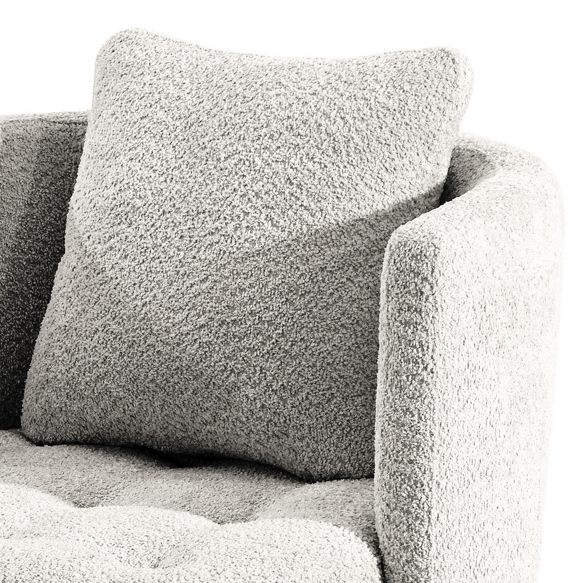 SESSEL - Schwarz/Grau, Textil/Metall (65/77/40cm) - home24