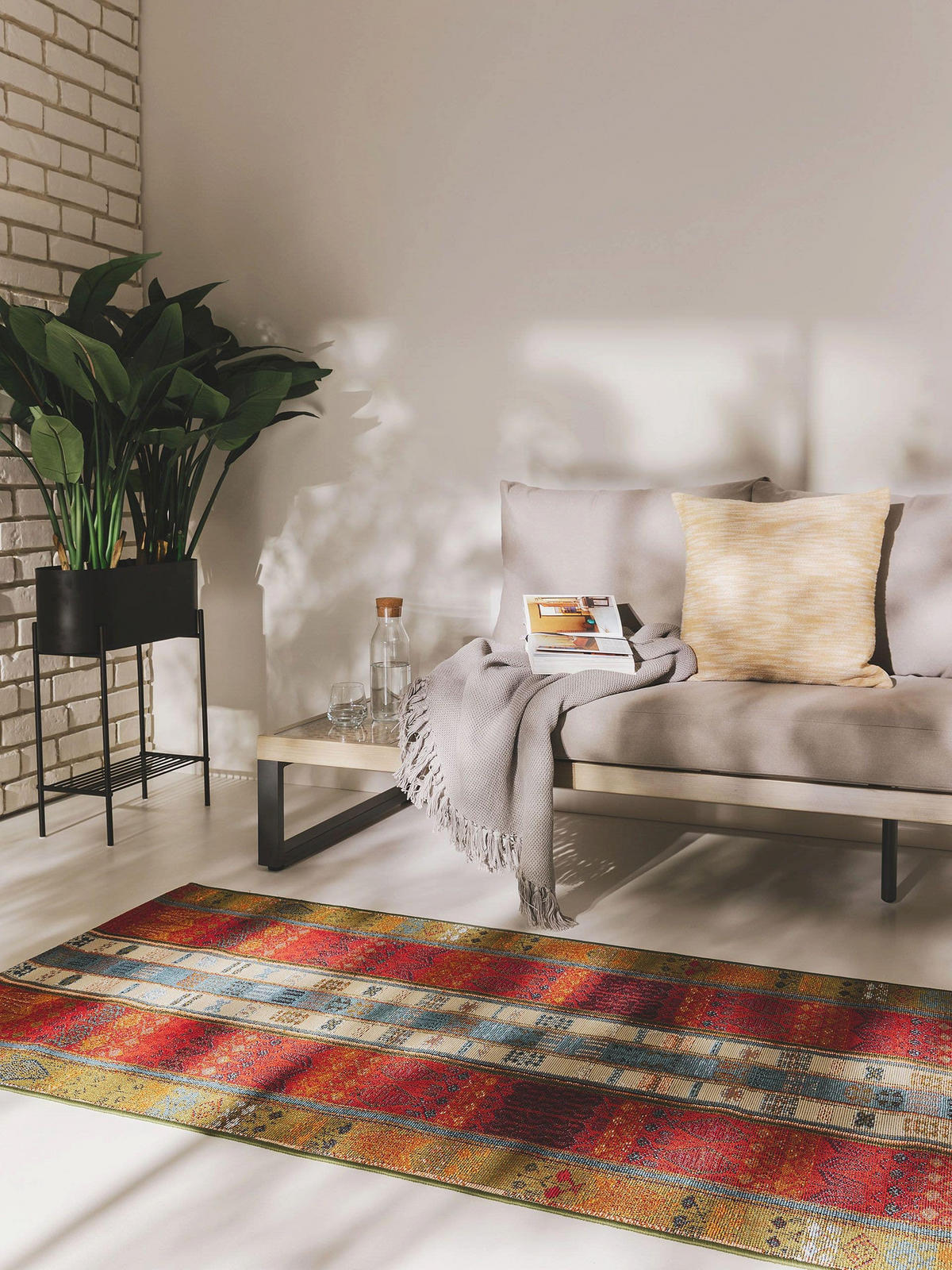 Outdoorteppich Artis Multicolor 80x250 cm - Multicolor, Textil (80/250cm) - benuta Nest