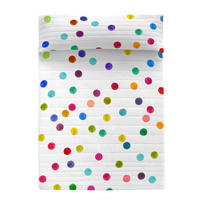 TAGESDECKE confetti 240x260 cm (bett 135/140/150) mehrfarbig - Multicolor, Textil (240/260cm) - Happy Friday
