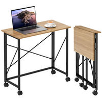 COMPUTERTISCH Eichefarben klappbar mit feststellbaren Rollen 80/40/75 cm - Eichefarben, Holzwerkstoff (40/80/75cm) - PANGIVO