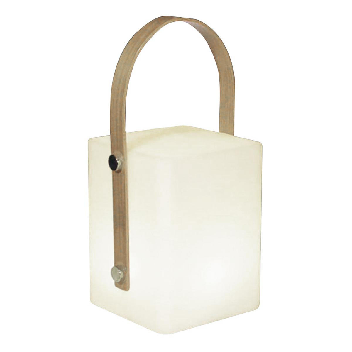 LED-LATERNE TIKY hellbraun - Hellbraun, Holz (12/12/27cm) - Lumisky