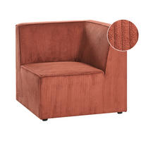 ECKMODUL Cord Goldbraun rechtsseitig Lemvig - Goldfarben, Textil (83/78/83cm) - Beliani