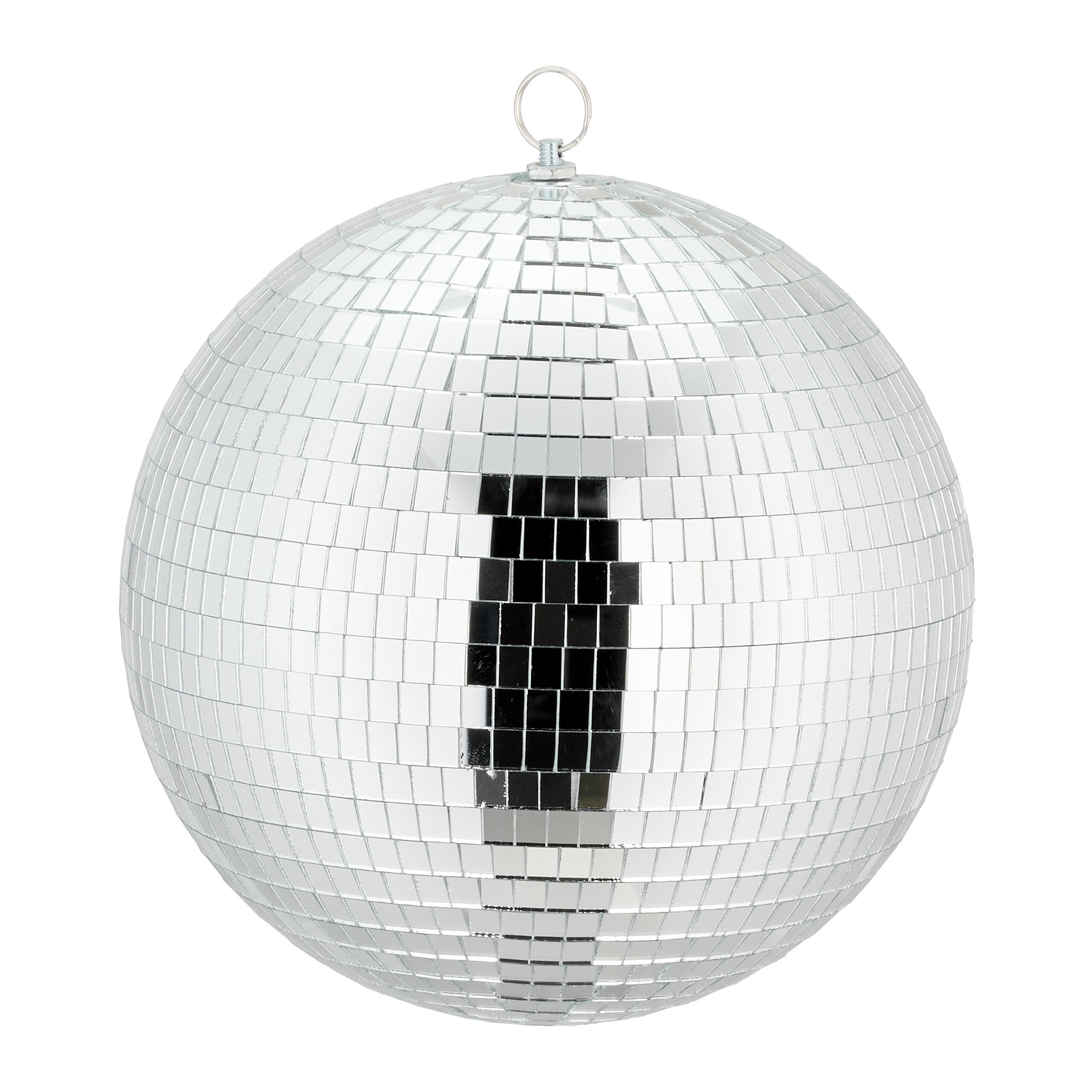 DISCOKUGEL - Silberfarben, Glas/Textil (25/29/25cm) - Relaxdays