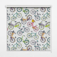 VNÚTORNÁ roleta - okenná roleta - roleta - 80x140 cm - Bicykle - zelená, plast (80/140/0.5cm) - TULUP