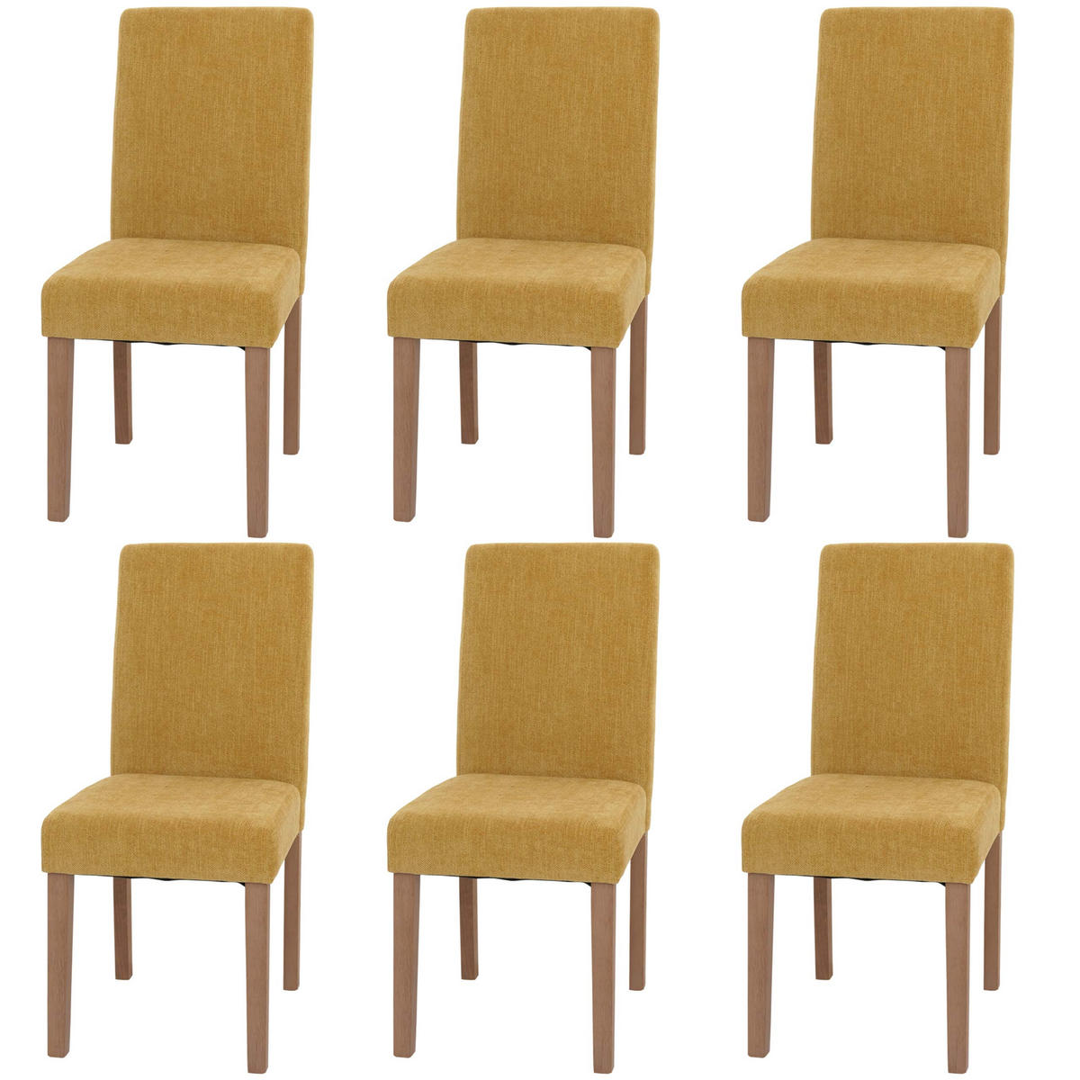 ESSZIMMERSTUHL Gelb 6er-Set - Gelb, Textil (42/90/50cm) - MCW