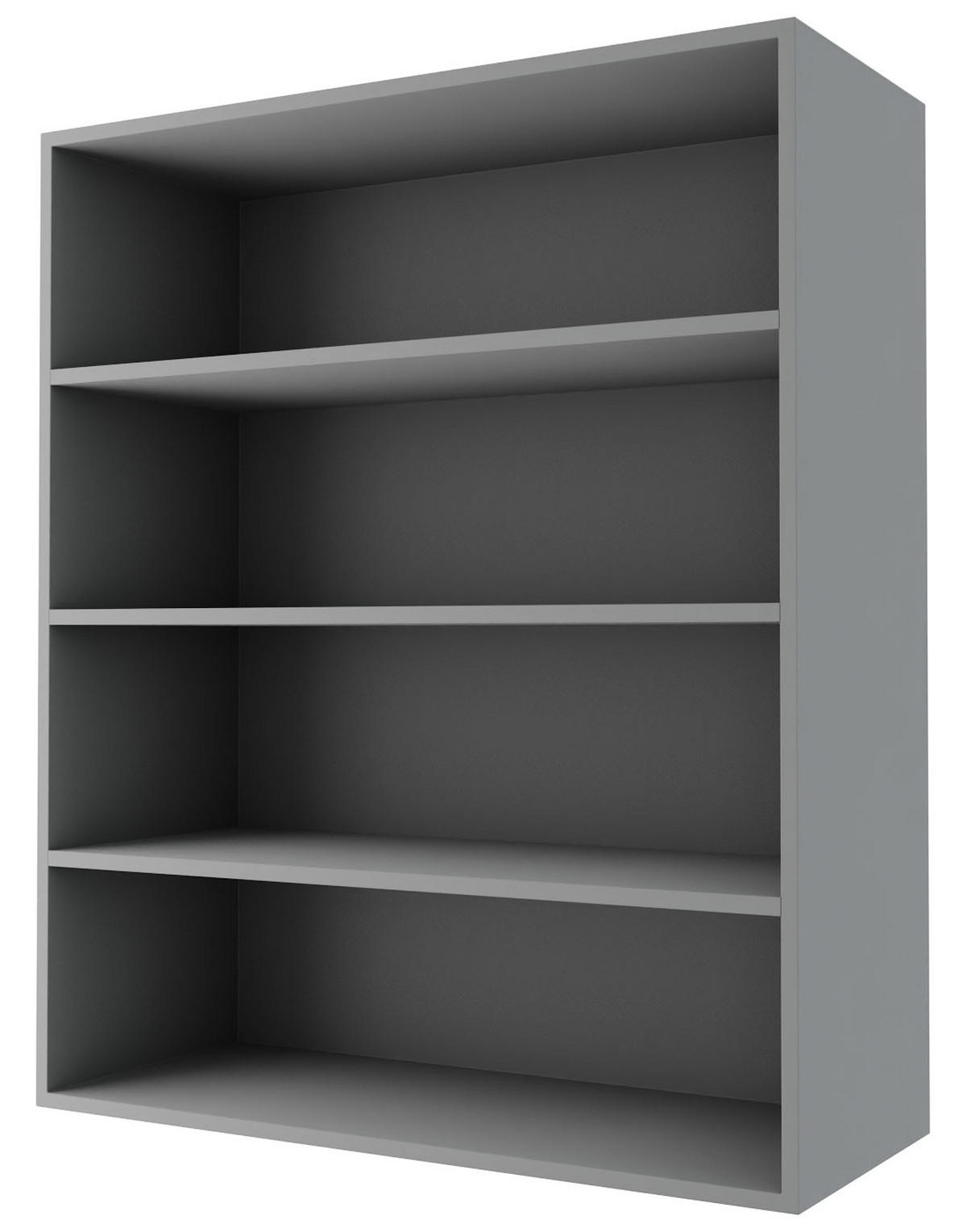 KÜCHENHÄNGESCHRANK Essen W4/80 Weiß Hochglanz / Grau Matt 80 / 32,5 / 96cm - Weiß Hochglanz/Grau, Holz/Holzwerkstoff (80/96/32.5cm) - Feldmann-Wohnen