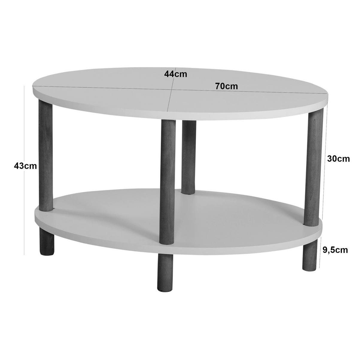 COUCHTISCH Højreby 70/44/43 cm - Naturfarben/Braun, Holz/Holzwerkstoff (70/44/43cm) - [en.casa]