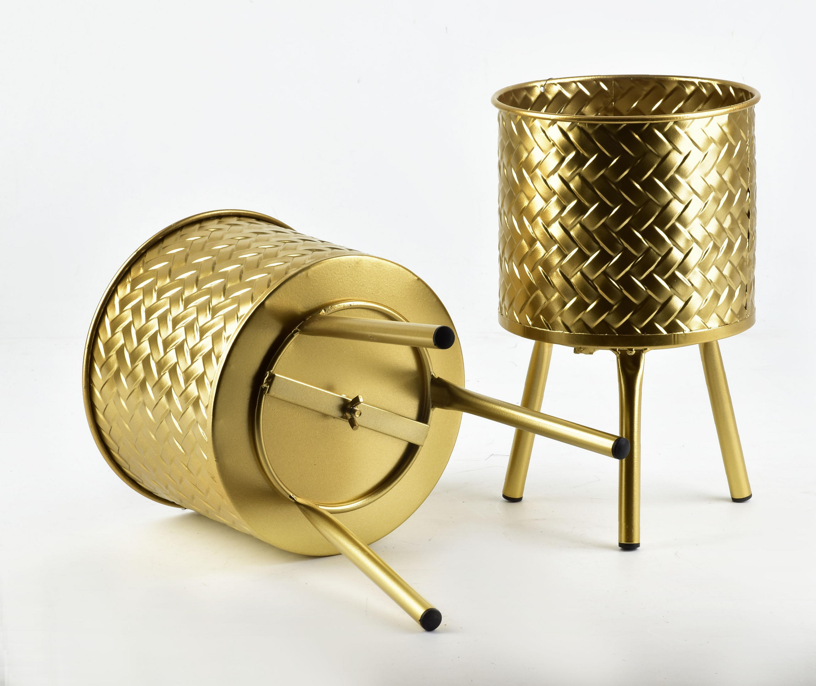 BLUMENTÖPFEN Swen Gold 20/20/32 cm Metall - Goldfarben, Metall (32cm) - Mondex