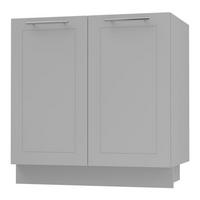 SPÜLENUNTERSCHRANK Bari D8Z/80 Grau / RAL 7040 fenstergrau 80 / 50 / 82cm - Grau, Holz/Holzwerkstoff (80/82/50cm) - Feldmann-Wohnen