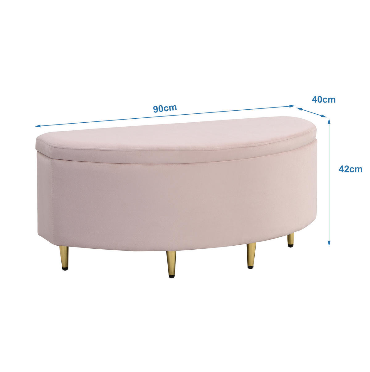 POLSTERBETT 90/200 cm in Rosa aus Samt mit verstellbarem Kopfteil - Pink, Textil (90/200cm) - OKMYHOME