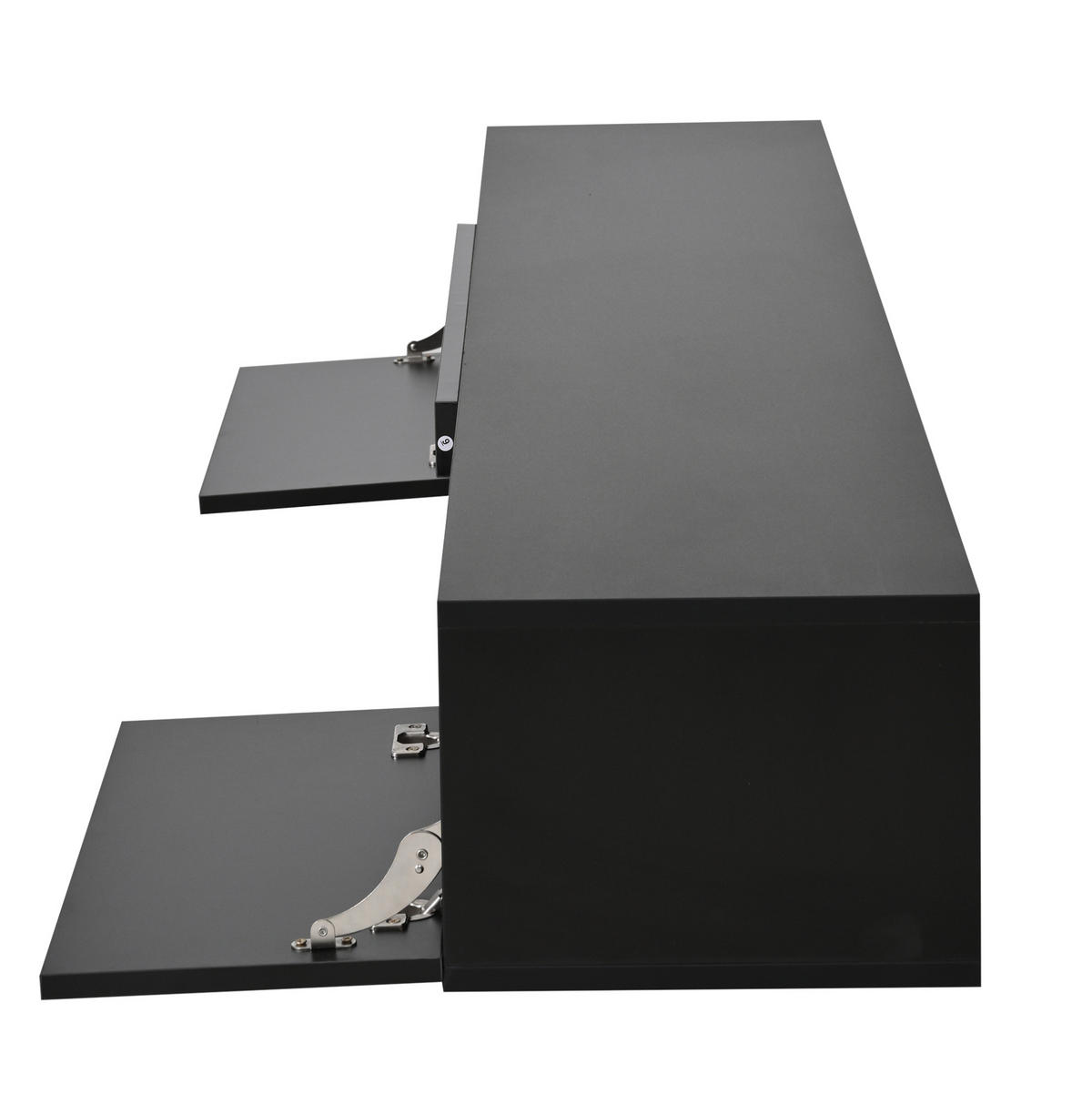 TV-ELEMENT wandhängend 160 cm Hochglanz Schwarz mit LED - Schwarz, Holzwerkstoff (31/22/160cm) - Beauniv