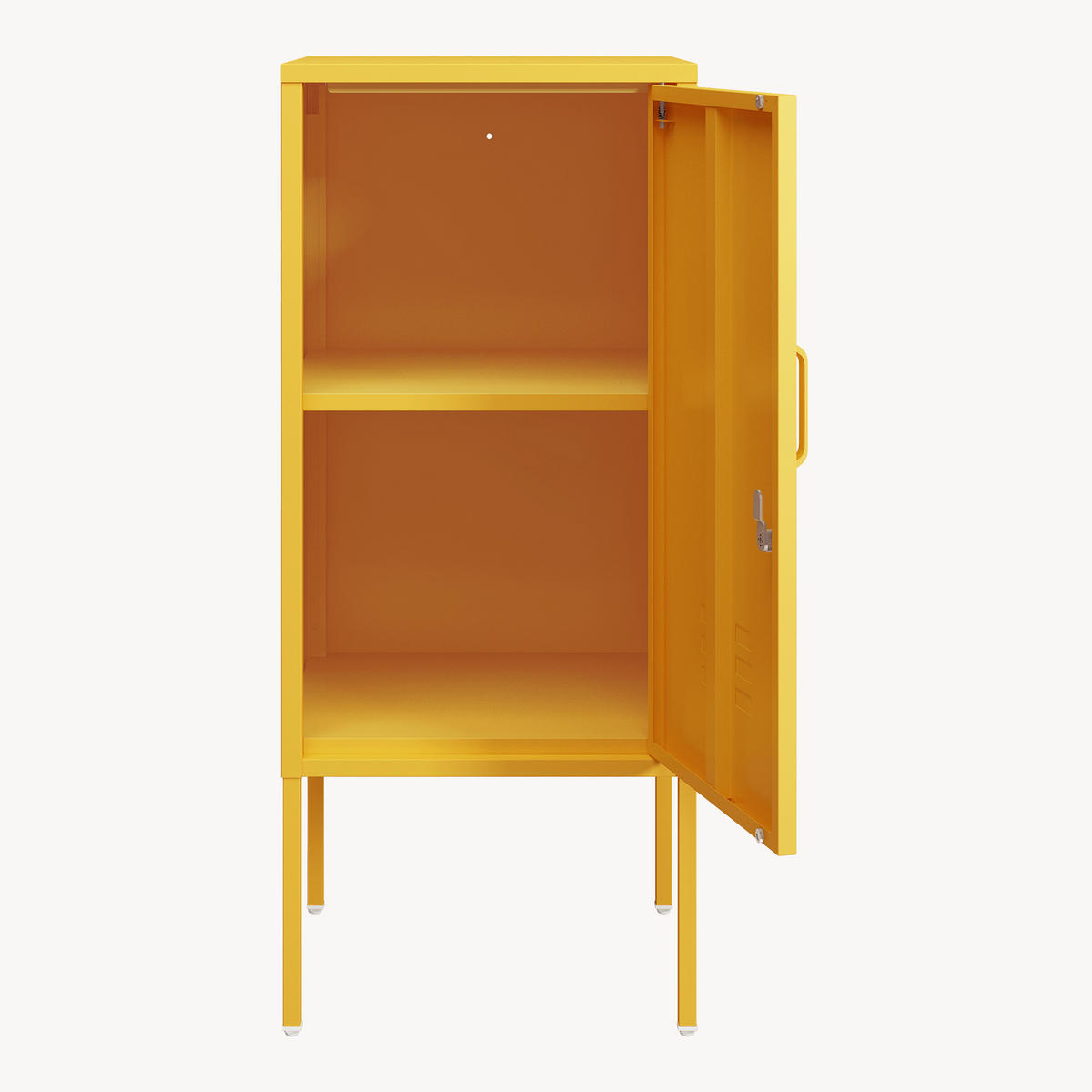 NOČNÍ SKŘÍŇ Hausjärvi - žlutá, kov (35/82/35cm) - [en.casa]