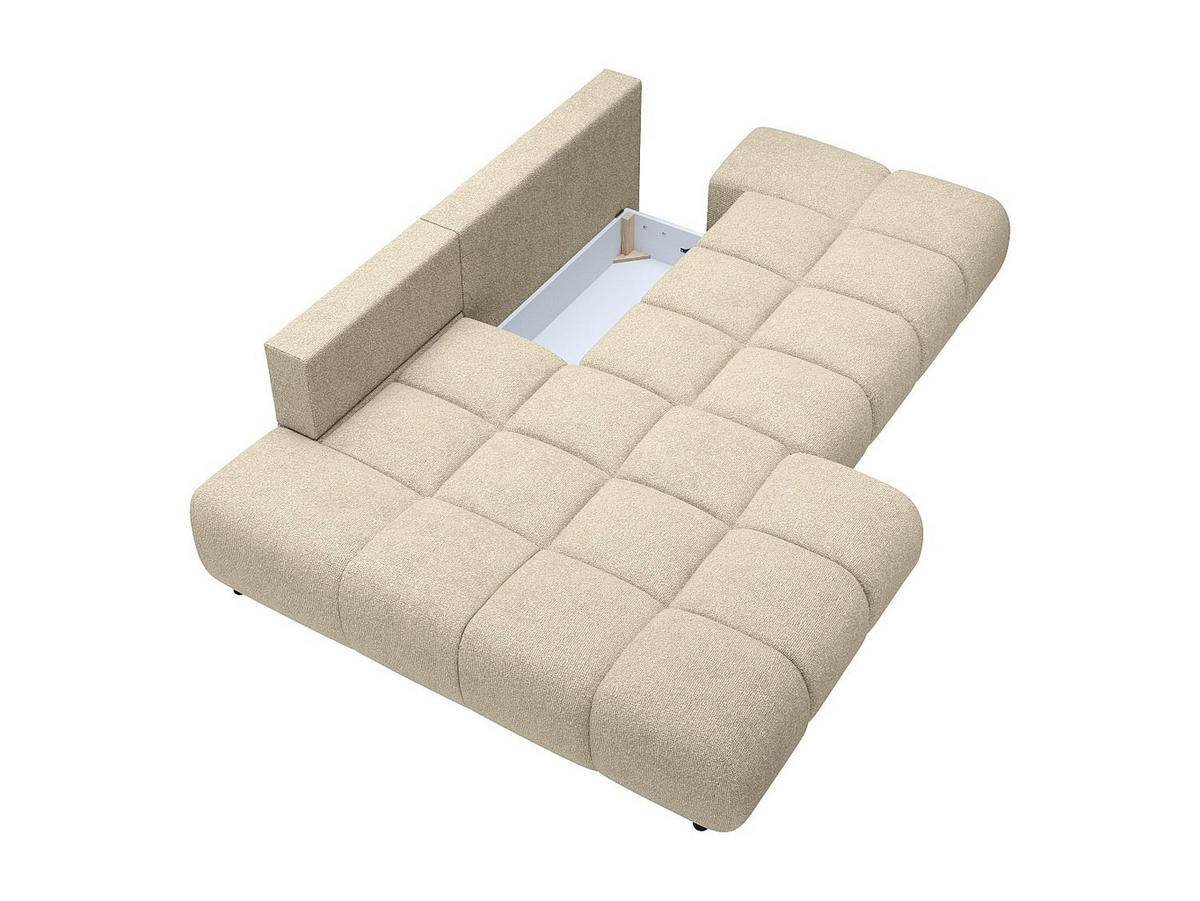 SCHLAFSOFA - 5 Personen - stoff - beige Jocima - Beige, Kunststoff/Textil (292/96/193cm) - Vente-Unique