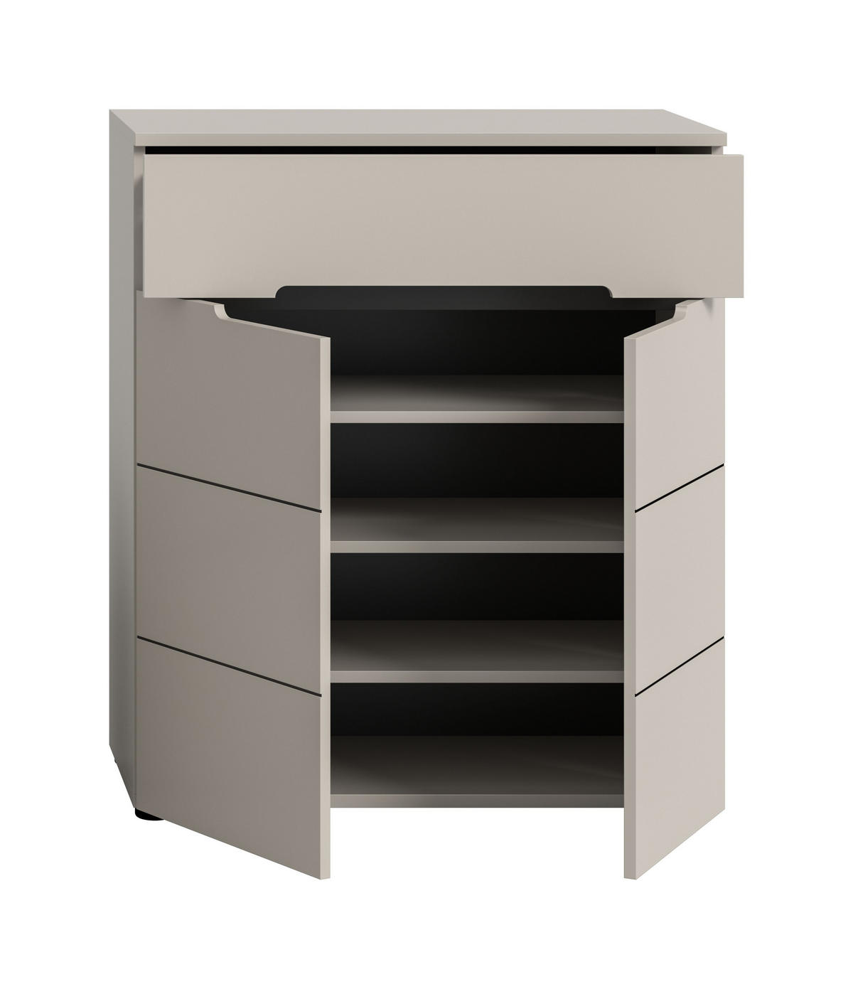 SCHUHKOMMODE Nova (B/H/T: 80x94x37 cm) in Kaschmir - Beige, Holzwerkstoff (80/94/37cm) - Homes & Jones