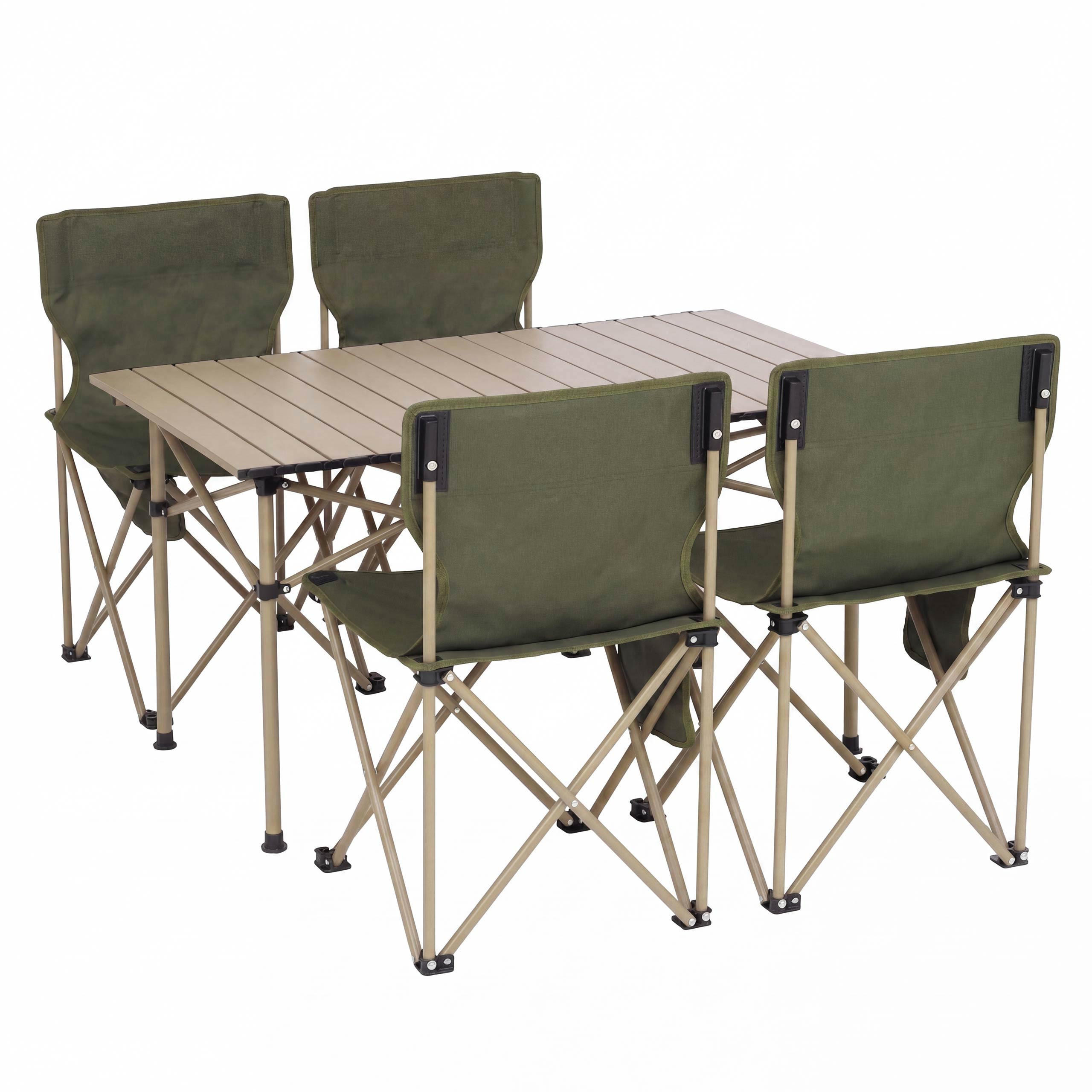 CAMPINGSET Grün - Grün, Metall (95/65/55cm) - MCW