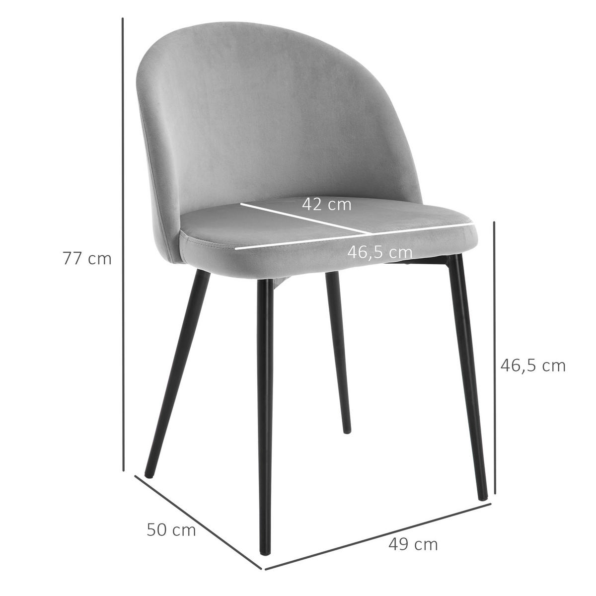ESSZIMMERSTÜHLE 4er-Set DE-13189 Skandinavisch Mehrfarbig - Multicolor, Metall (50/77/49cm) - ComfortXL