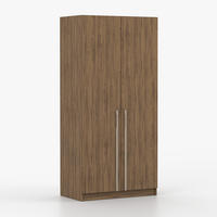 SCHRANK mit Schwenktüren ROSA III 2D 100/210/55, 2-türig, Nussbaum - Kaschmir/Nussbaumfarben, Holzwerkstoff (100/210/55cm) - imoebel24