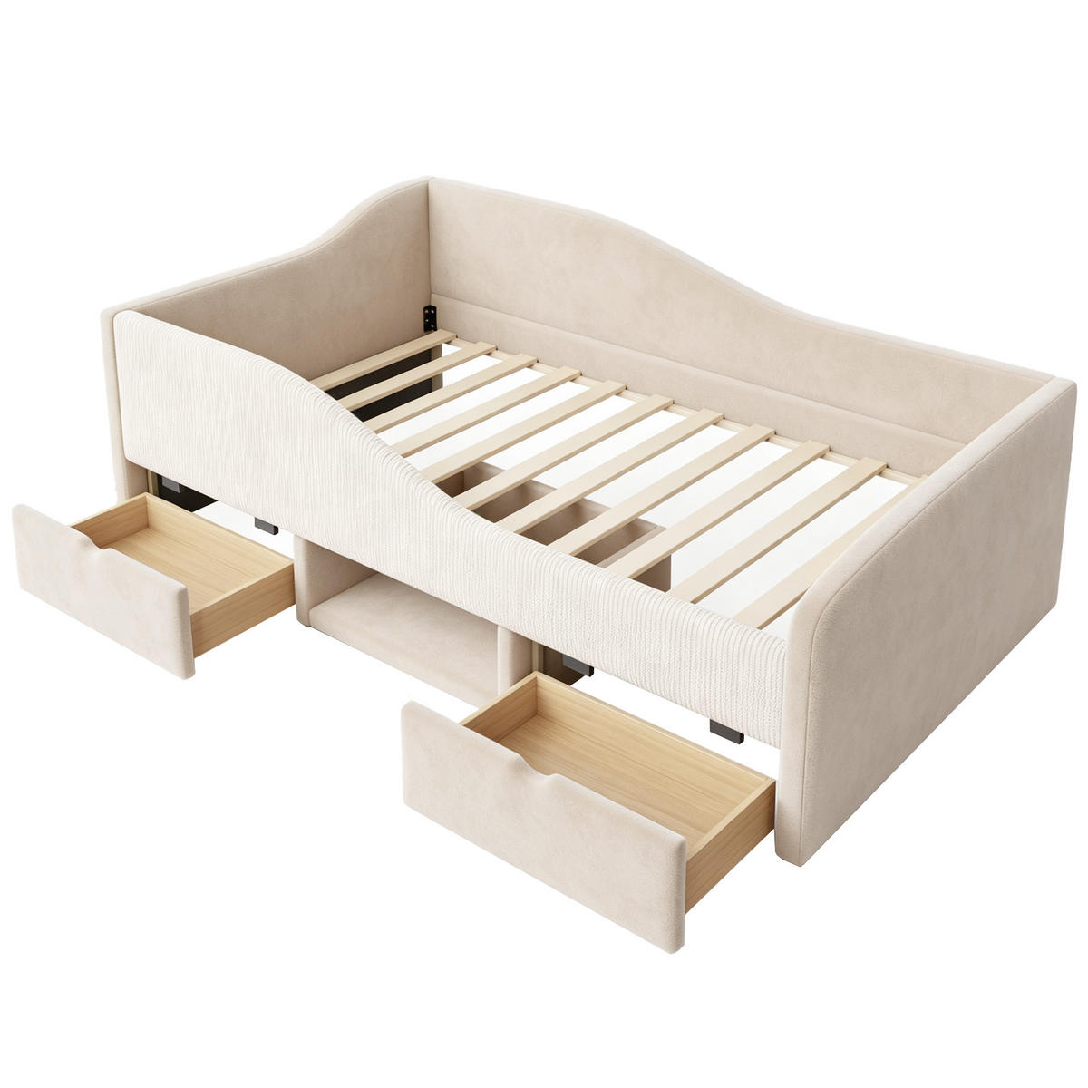 KINDERBETT 90/190 cm Beige - Beige, Textil